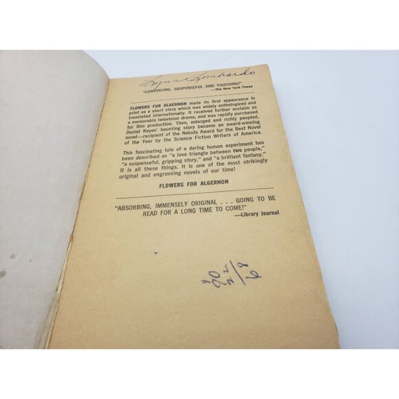 Flowers For Algernon By Daniel Keyes Bantam Paperback - Picture 3 of 9